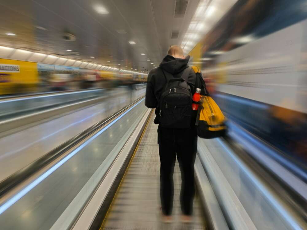 Flou de mouvement dans le métro - Barcelone 2024